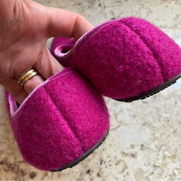 Living Kitzbühel $149 Women German Wool Ballerina Slipper Hot Pink w Gold EUC 7 - Picture 13 of 14